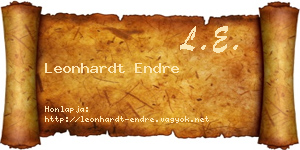 Leonhardt Endre névjegykártya