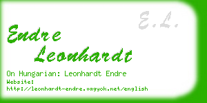 endre leonhardt business card